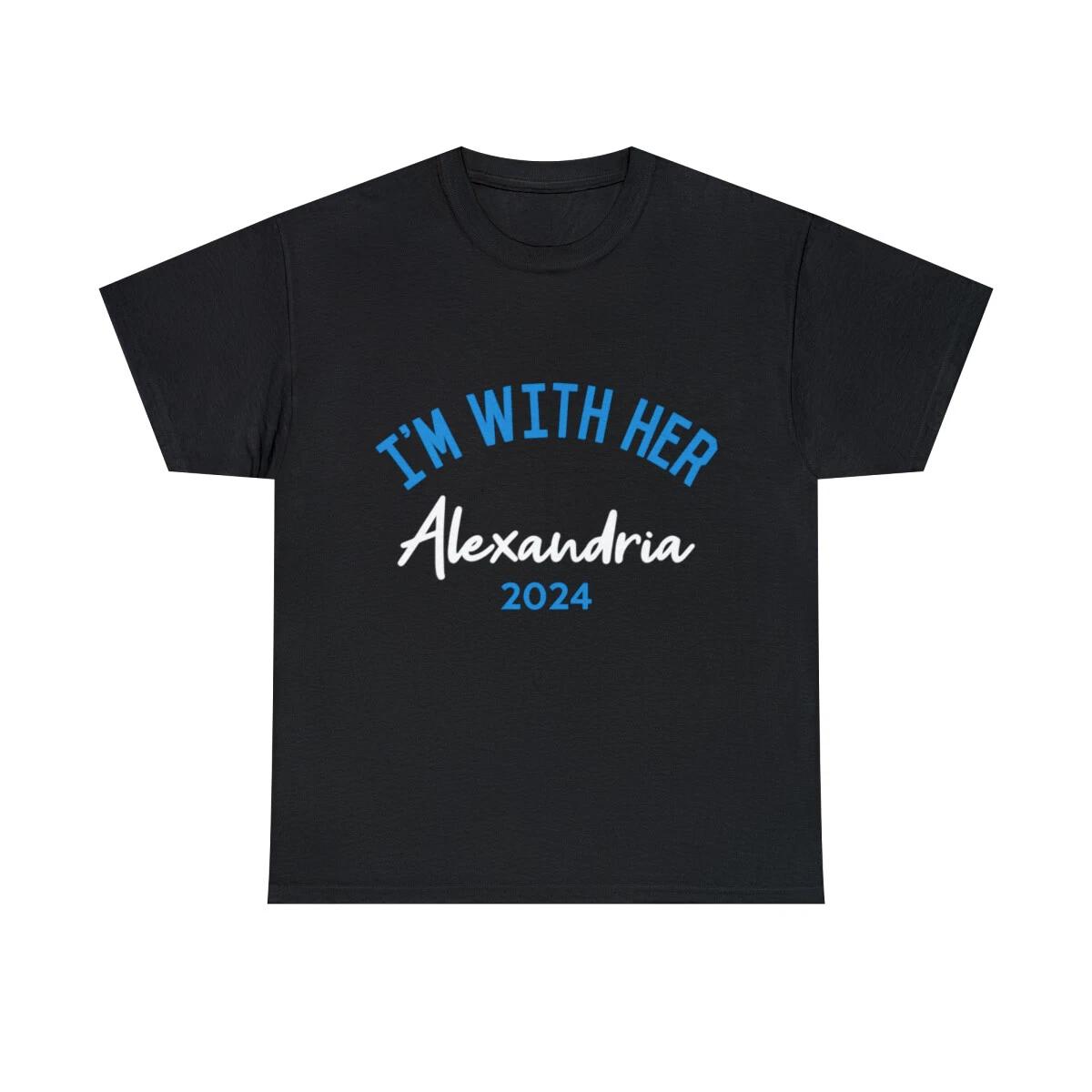 

I m With Her Alexandria Ocasio-Cortez 2024 Graphic Tee Shirt, S-5XL 4XL