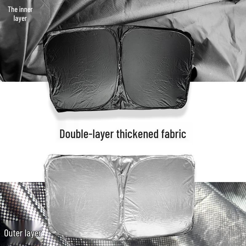 Zeekr 001/7X Auto-Windschutzscheiben-Sonnenschutz - Doppellagiger Sonnenschutz und Wärmeisolierung Blackout