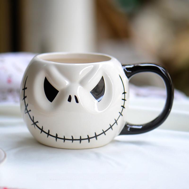 Disney The Nightmare Before Christmas Halloween cartoon ceramic mug Jack spoof cup Christmas Sally horror cartoon skull gift cup