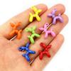 10pcs 19x14mm 3D Balloon Dog Metal Charms Pendant Multi-colors Mixed DIY Jewelry Making Findings Accessories Necklace Earring