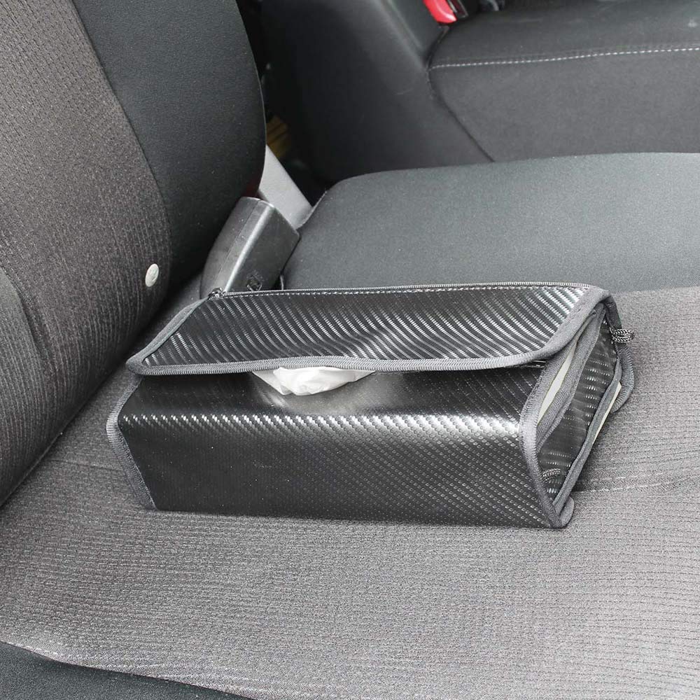 Napolex Fizz Car Tissue Case with Zipper Pocket for Masks and Other Can Fit Plastic Antibacterial and Car Accessory Items, Bags, Odor-Resistant,