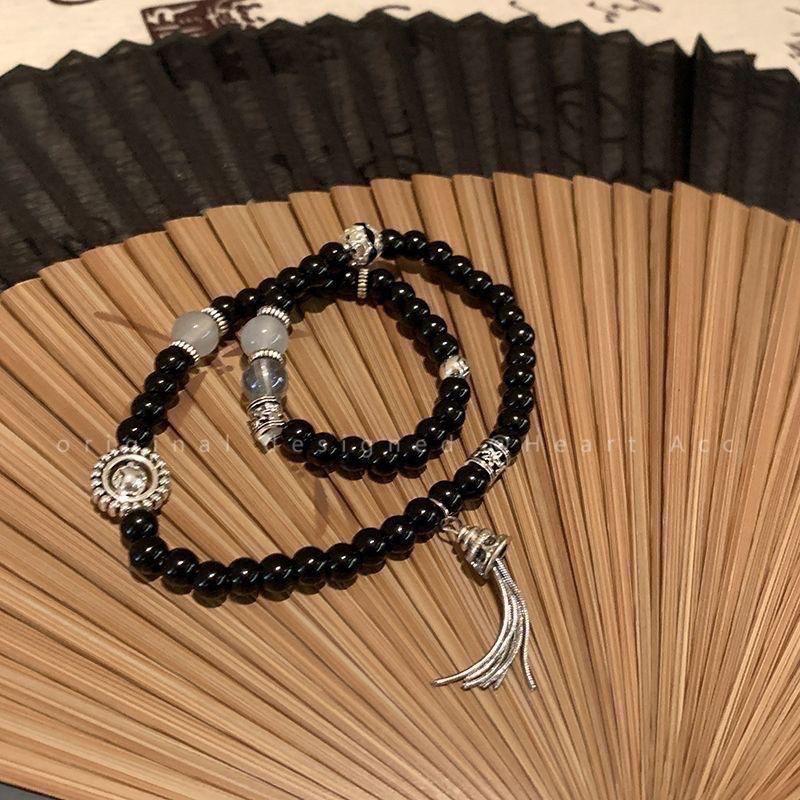 Ancient Wind Blue Fog Mountain Ghost Spending Money Bracelet Hei Yao Double Layer Beaded Assassin Wu Liuqi Surrounding Couple Bracelet
