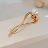 Vintage Big Pearl Barrettes Gold Silver Color Hair Clip Hairpin for Women Fashion Hair Ornament Headwear Jewelry