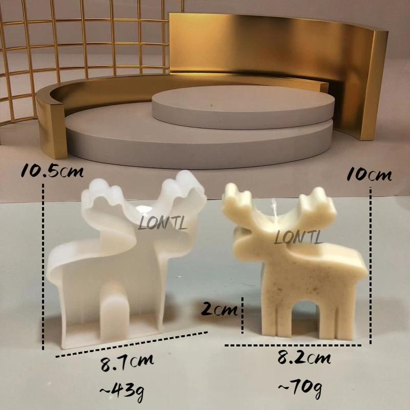 New Sika Deer Christmas Tree Silicone Candle Mold Christmas Decoration Plaster Craft Resin Make DIY Soap Molud Holiday Gift