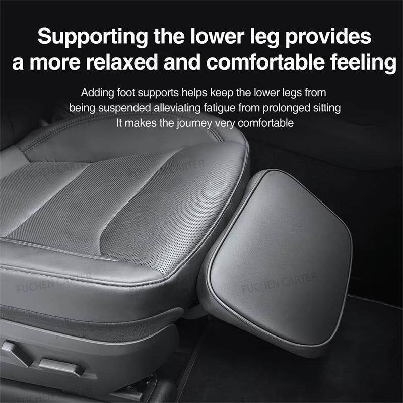 For Tesla New Model Y 2021-2025 Car Leather Electric Seat Leg Support Knee Pad Free Adjustment Seat Extension Interior Accessory