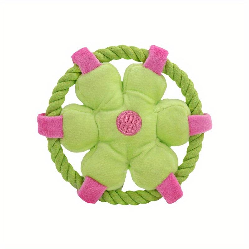 Durable Anti-Choking Dog Chew Squeaky Toy, Soft Rope Loop Design for Interactive Play, Ideal for Fetching Tug-of-War and Dental Exercise