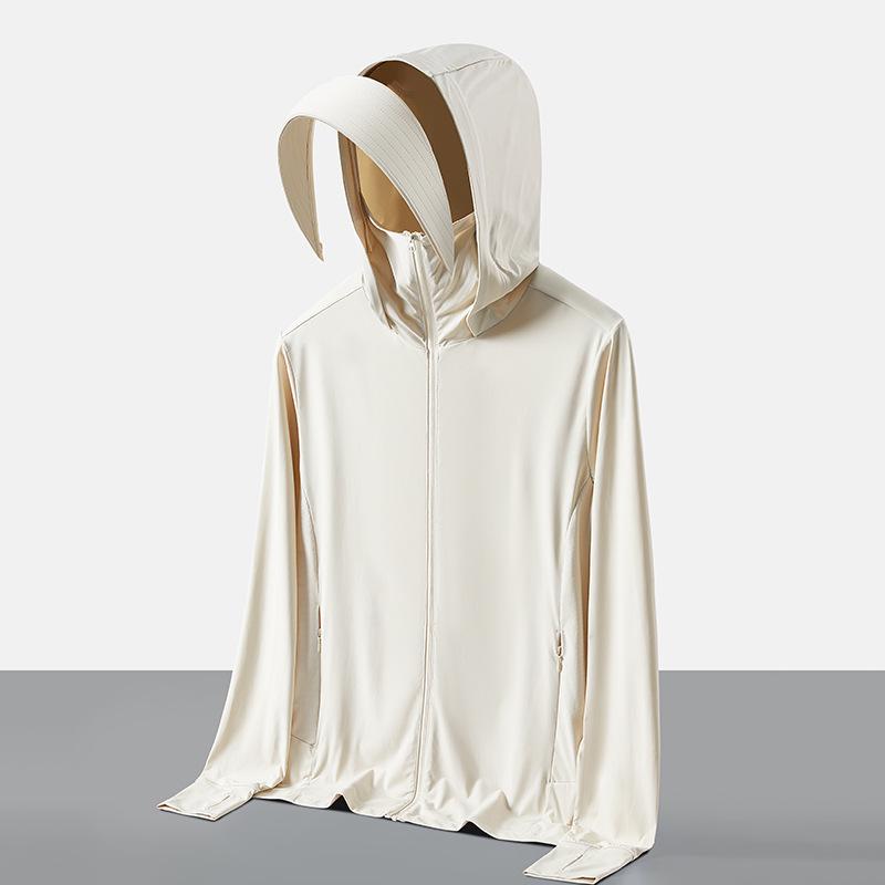 Men's and Women's UPF50+ Ice Silk Sun Protection Clothing - Summer Outdoor Anti-UV Ice Feel for Fishing.