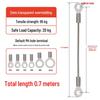 Transparent PVC Coated Stainless Steel Wire Rope with Fish Eye Terminal, 1.5mm~3mm Thick Anti-Fall Lighting Hanging Rope.