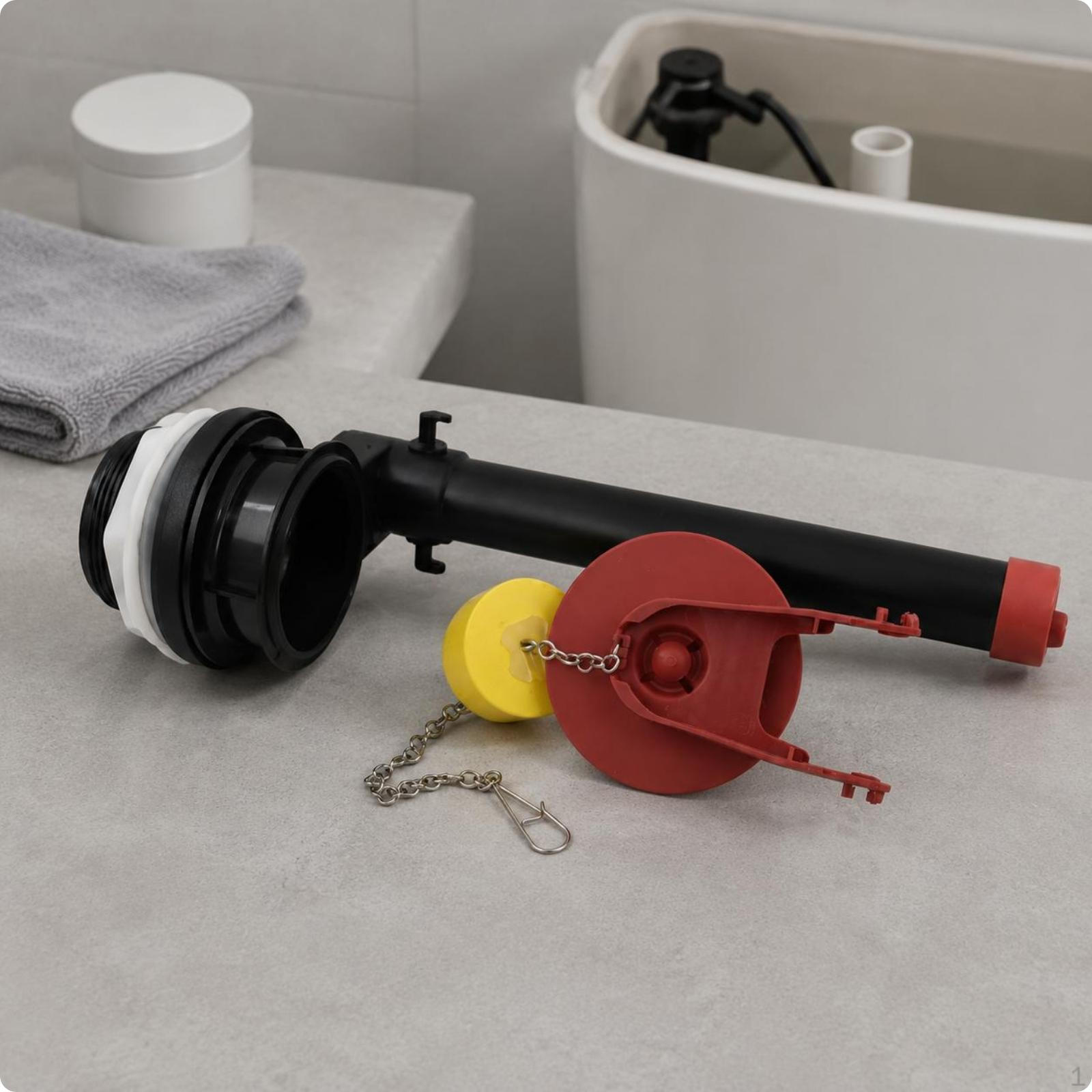 Toilet Cistern Flush Mechanism Assembly 59 Mm Outlet Split Stainless Steel