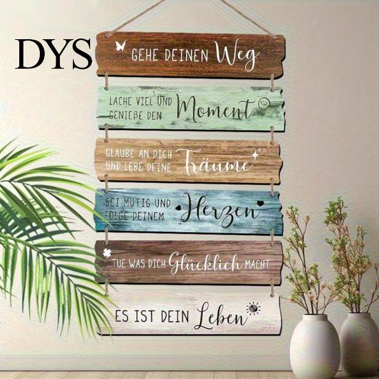 Gartenwandkunst Inspirierendes Holz-Hängeschild, Sommer Surfen Kinder Positiver Spruch Schild, Handgefertigtes Brett Bauernhaus String Schild für Schlafzimmer Zimmer Hof