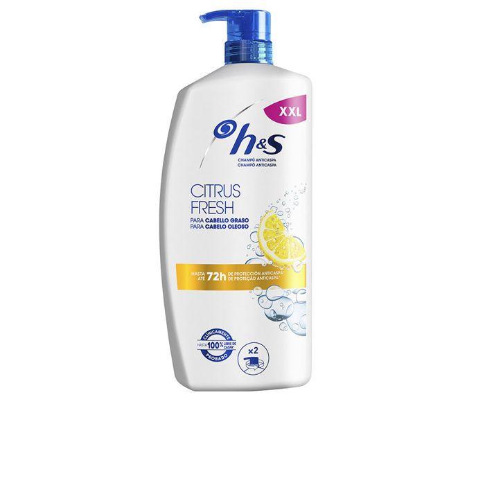 Shampoing antipelliculaire H&amp;S CITRUS FRESH pour cheveux gras, flacon de 1000 ml