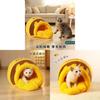 Pet Cozy Honeycomb Cat Bed With Plush Fleece For Winter And Allseason Use