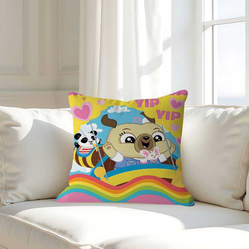 Cartoon C-Chip And P-Potato Pillow Case Removable Washable Cushion Cover – All-Season Soft Linen