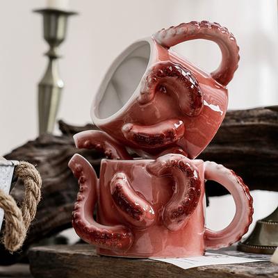 Hrnek s chobotnicí keramický hrnek halloween vtipný zvláštní kreativní přeshraniční ins personalizovaný hrnek na vodu niche styl