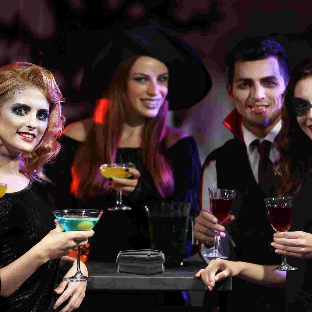 2pcs Halloween Coffin Decor Halloween Ornaments Haunted House Props Prank Props