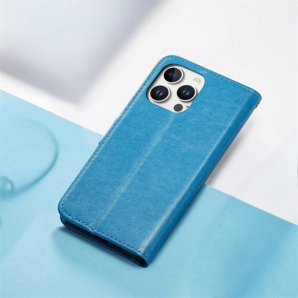 Leather Wallet Flip Case for VIVO V70 FE V60 V50 V40 V30 V29 V29E V50E V27E Lite Pro SE Embossed Clover Floral Design