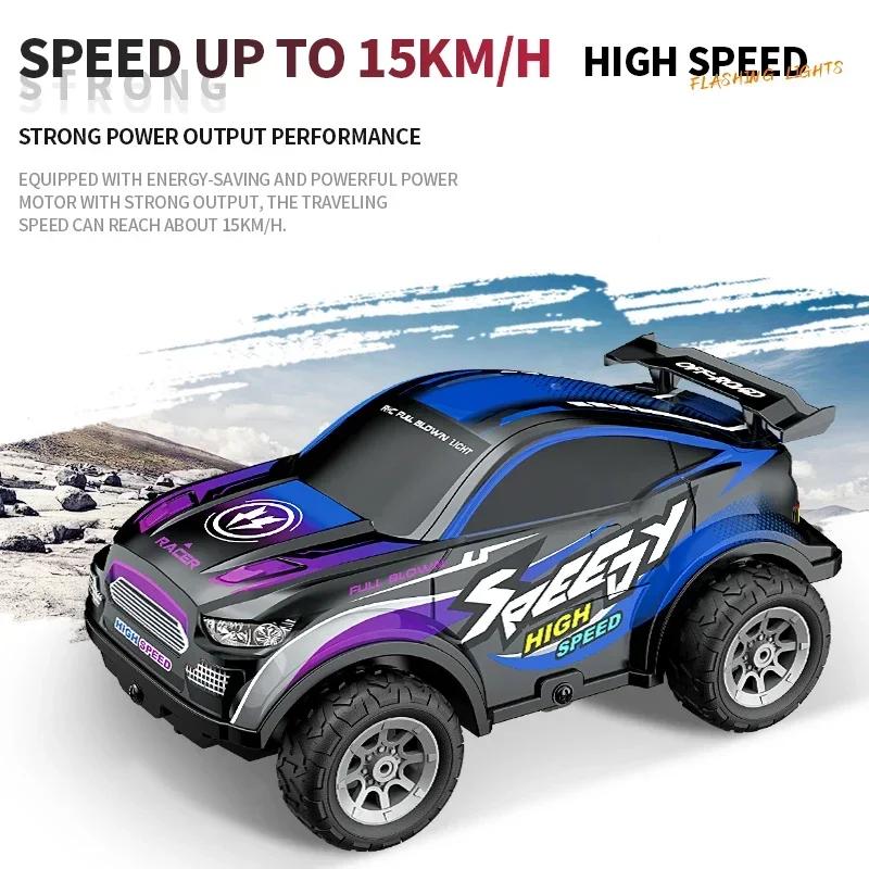 2.4G Rc Sports Pickup Drift Car Lights Remote Control High Speed Climbing Off-Road Pvc Racing Vehicle Kids Toys Young Boys Christmas