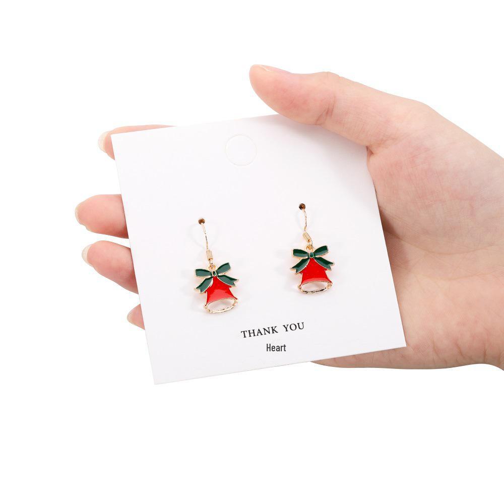 

Европейские и американские рождественские серьги-трости с дизайном снежинок и Санты