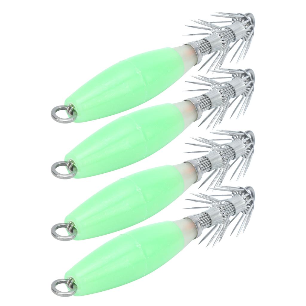 Squid Hook Noctilucent Squid Cuttlefish Lure Jigs Fluorescent Fishing Bait Head Hooks