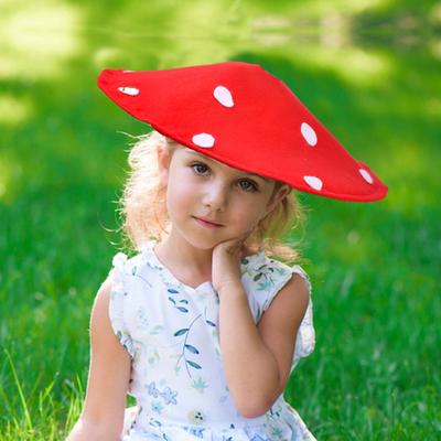 Kapelusz Grzybek Czerwony/Zielony Kapelusz Grzybek Kostium z Białymi Kropkami Dzieci Dorośli Cosplay