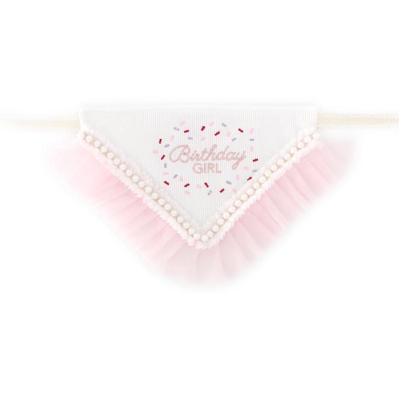 INS Pet Supplies Dog Birthday Saliva Towel Party Pet Triangle Scarf Cat Cat Dog Cute Lace Lace Lace Bib Pet Accessories