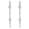 2pcs RC Rear Upper Suspension Pull Rod Aluminum Alloy Silver Accessories for Corally Kronos 6S 1 8 RC Car