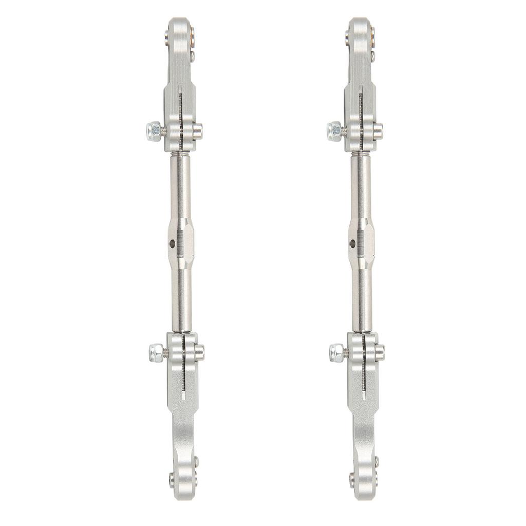 2pcs RC Rear Upper Suspension Pull Rod Aluminum Alloy Silver Accessories for Corally Kronos 6S 1 8 RC Car