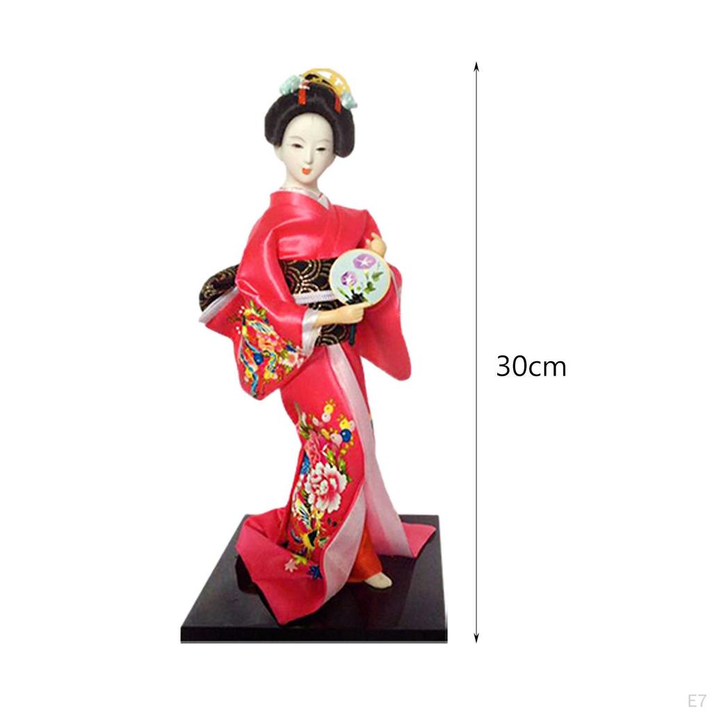 Japanese Kimono Doll Figurine for Home Decor