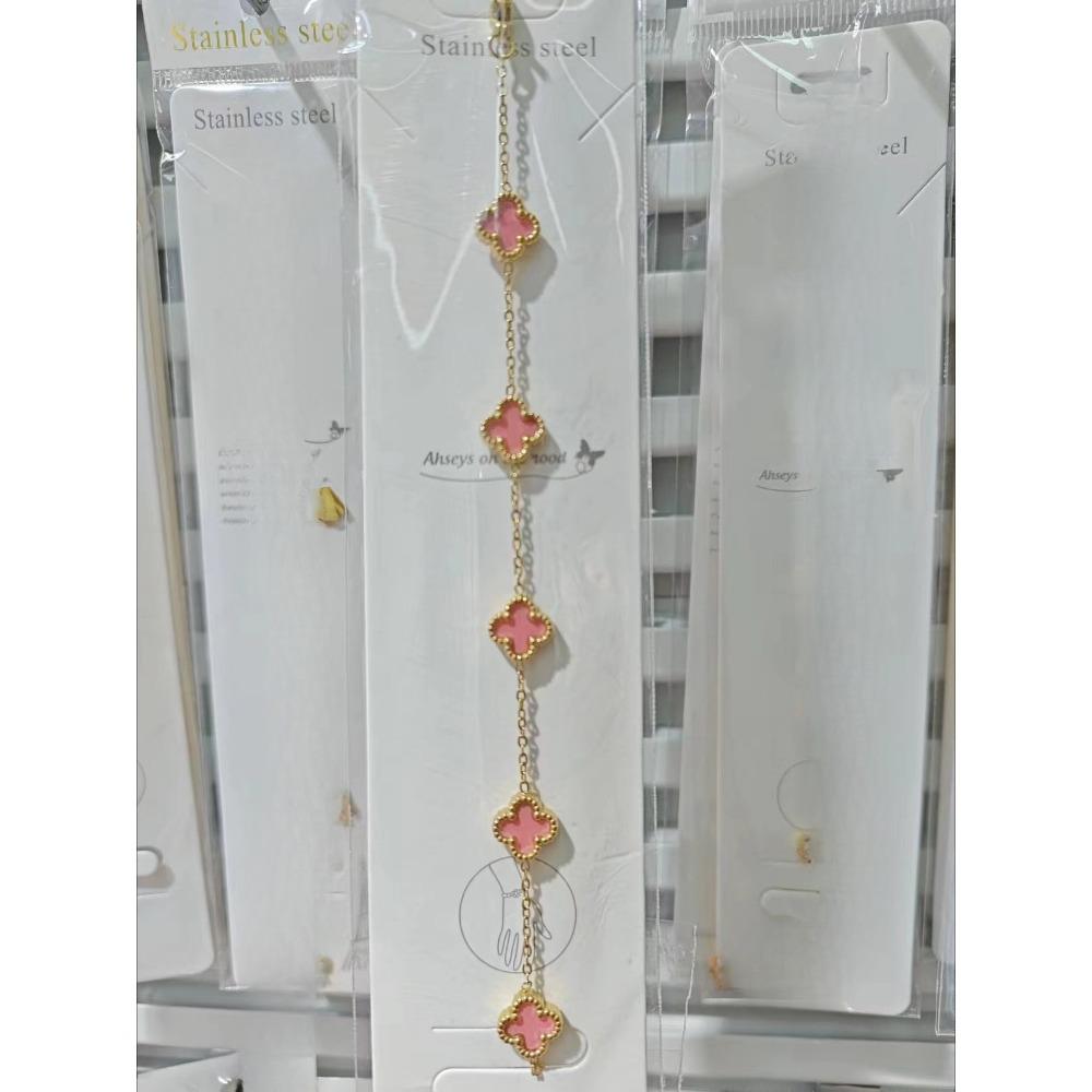 Lite Blomst Mini Armbånd Firkløver 9mm Ny Titanstål Fem-blomst Liten Utsøkt Enkelt High-end Damearmbånd