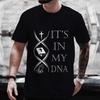 Tees for Men God Jesus Christ In My DNA Print T Shirt Male Casual Short Sleeve O Neck Streetwear Summer Graphic Tops As Gifts
