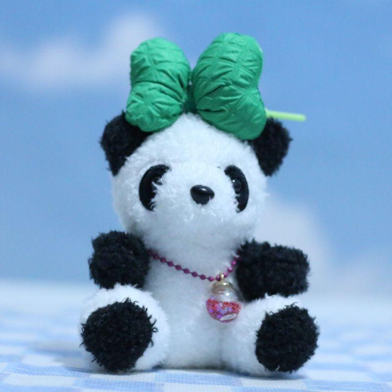 Adorable Cute Plush Panda Keychain Toy Soft Pp Cotton Stuffed Animal Decor