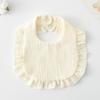 Ruffle Baby Drool Bibs: Pure Cotton Printed Lace Bibs