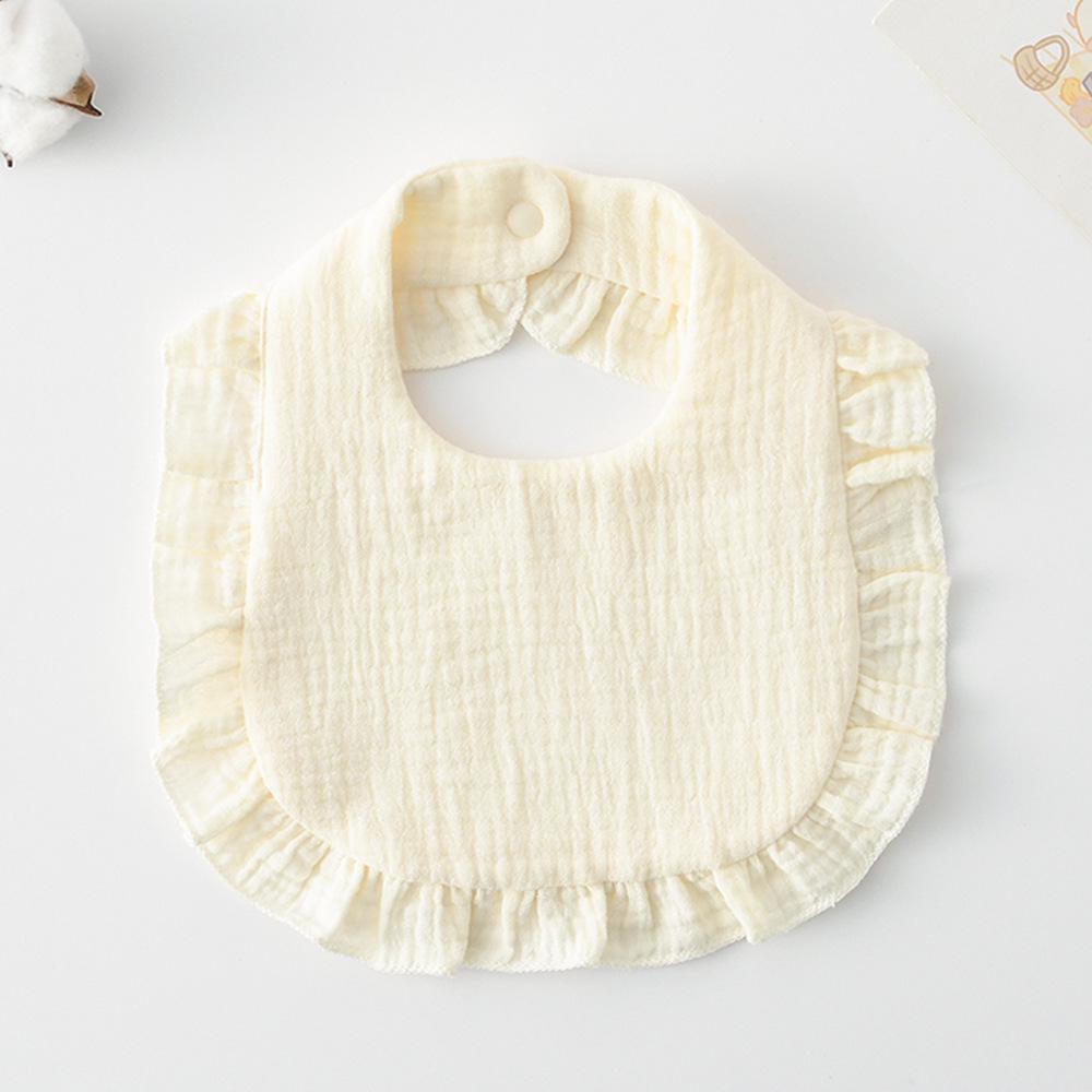 Ruffle Baby Drool Bibs: Pure Cotton Printed Lace Bibs