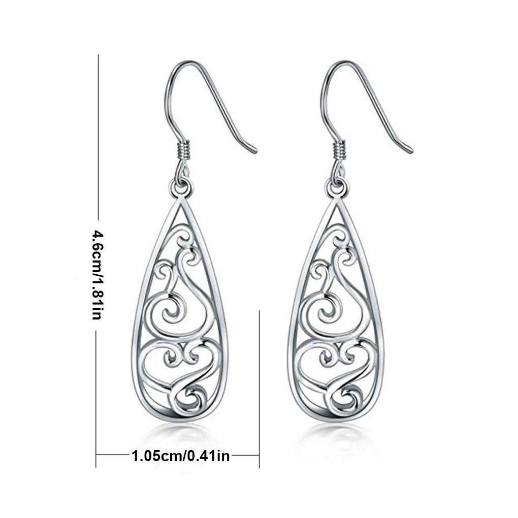 1 Pair Lady Fashion Earrings Retro Style Hollow Decoration Bohemia Ears Pendants Jewellery Presents Accessories Working