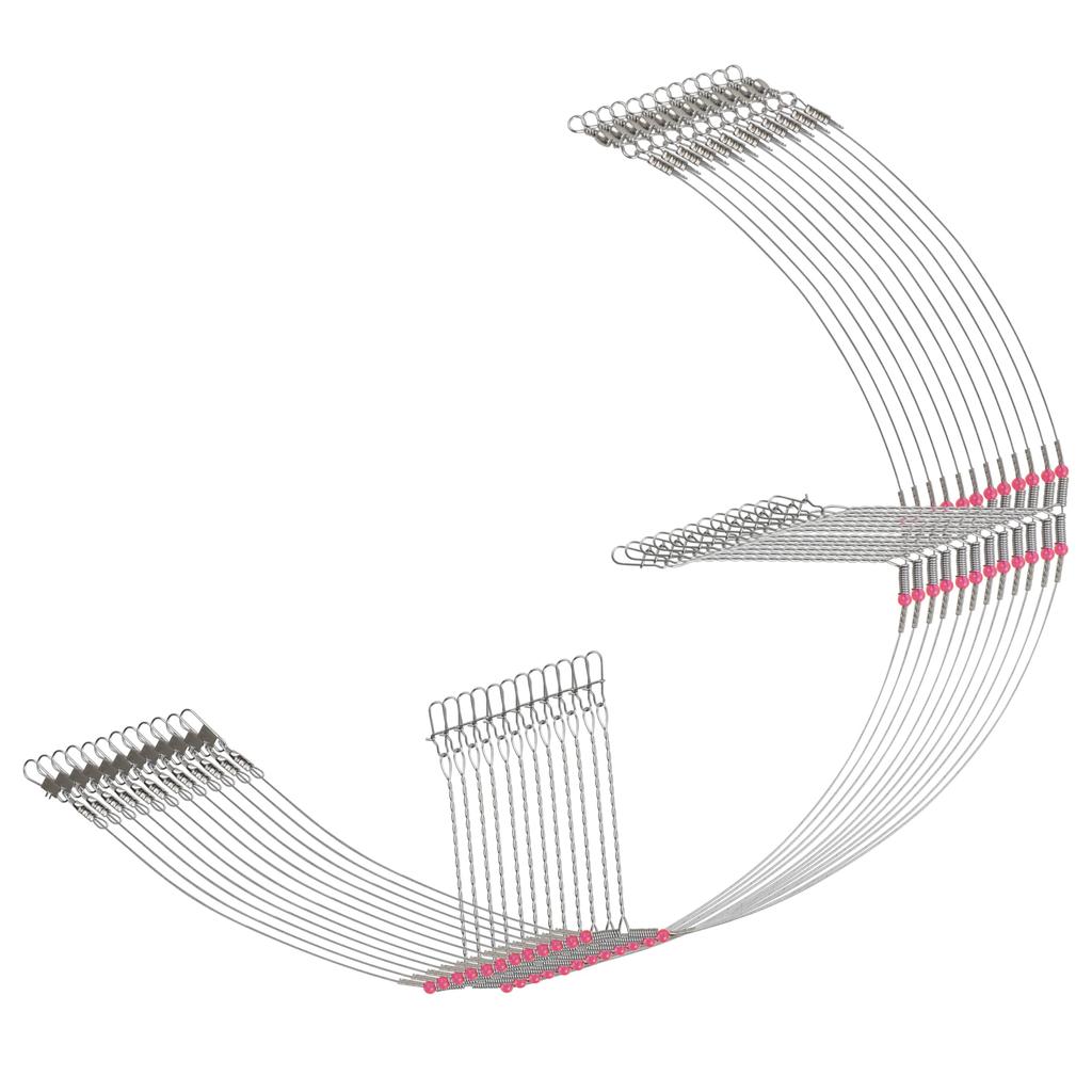 EASY CATCH Wire Leaders for Hairtail and Stone for Boat and Offshore Set with Two Silver Snapper, Fishing, 12-Piece Leaders,