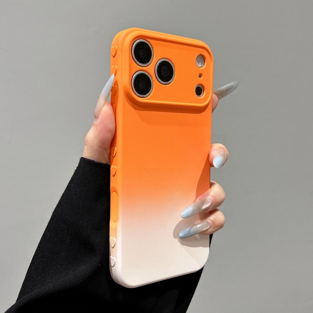 For For Iphone 17Pro  Gradient Double Color Collision Case for For Iphone 13 14 1 16 17 Pro Max Ins Love Heart Ultra Thin Cover