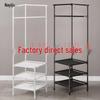 Multifunctional Corner Storage Rack for Clothes and Shoes – Detachable, Wall-Mounted Shelf for Bedroom