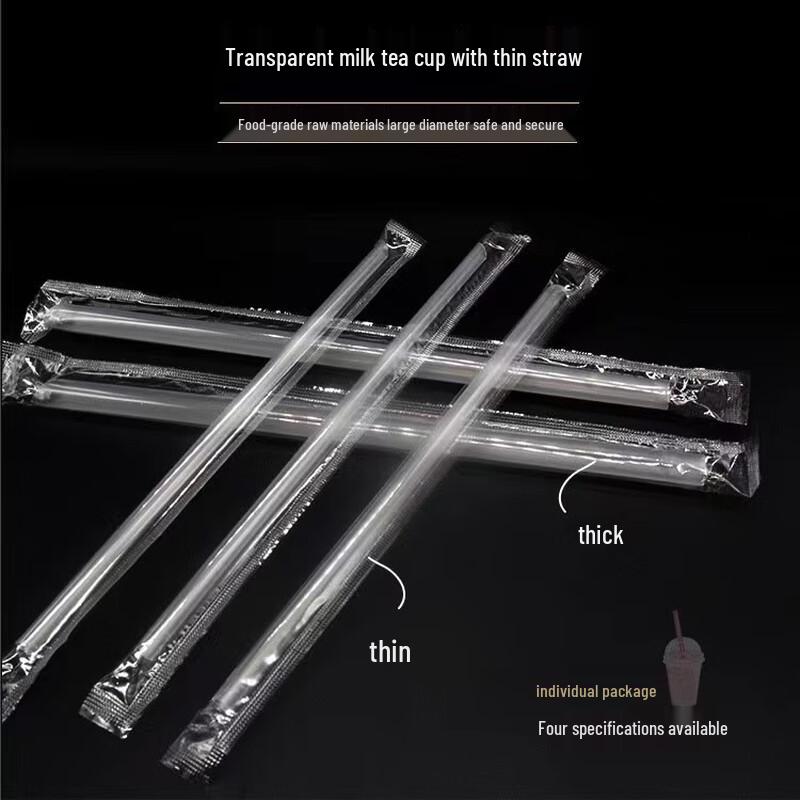 Xiehe Thickened Disposable Plastic Cold Cups with Thick Straws