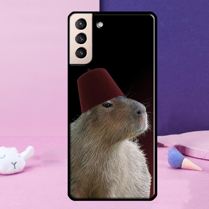 

Capybara lovely animal Phone Case For Samsung Galaxy S25 Ultra S23 S20 S21 S22 S24 FE S9 S10 Plus S24 Ultra Cover Galaxy S20