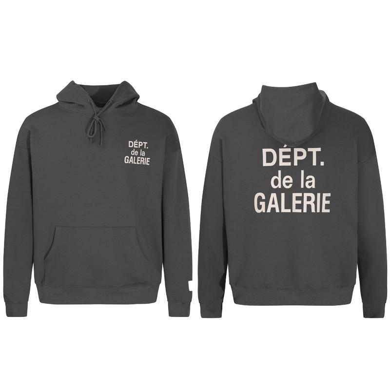 GALLERY DEPT Hoodie Men Women Oversized Cotton Fleece Pullover Sweatshirt Streetwear Loose Fit Long Sleeve