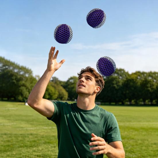3Pcs Set Filled Toss Soft Fabric Football Bags Balls Juggling Balls