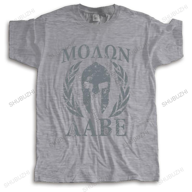 New Movie T Shirt Unique Spartan For Men Tshirt Male Cheap Custom Tshirts Molon Labe Ghost Flag Short Sleeve Round Neck
