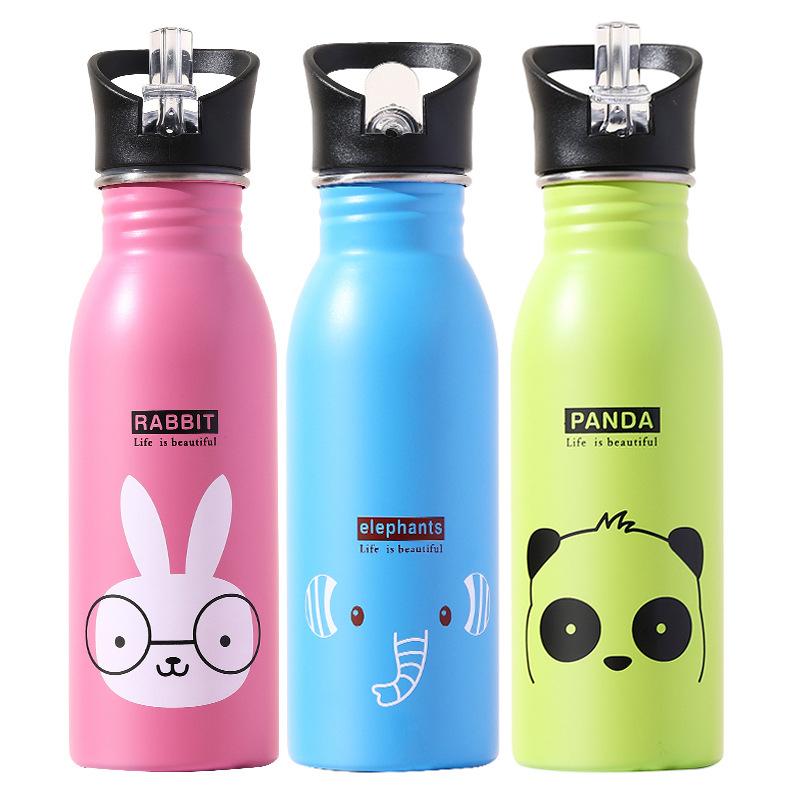 500ml Travel Bottle Sports Water Cup Straight Drink Bicycle Kettle Outdoor Sports Pot Stainless Steel Water Bottle