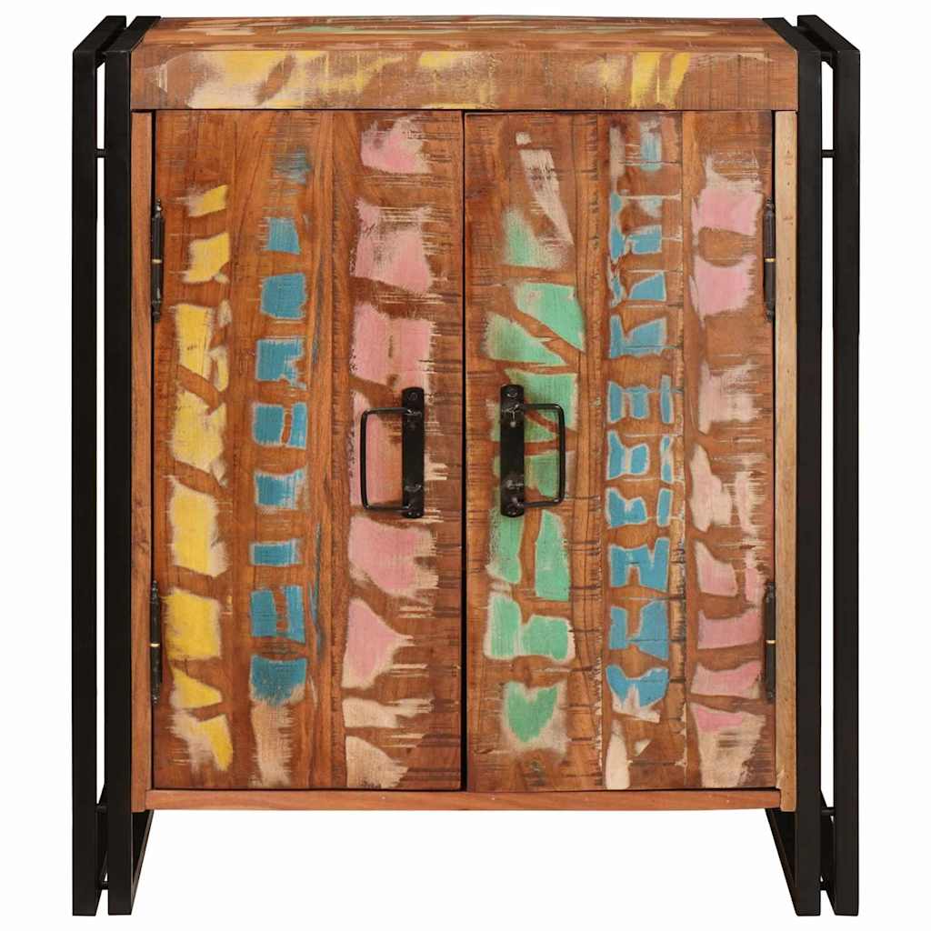 Nightstand Multicolored 66 x 35 x 76 cm Solid Reclaimed Wood