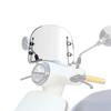 WAITREE Motorcycle Short Scooter Easy Includes Mounting Universal Fit Windshield, Screen, Windscreen, Installation, Brackets, Adjustable, Clear,