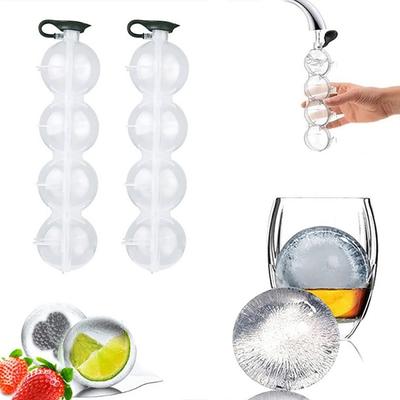Ice Hockey Making Mold Reusable Food Grade Plastic Four Grid Ice Hockey Mold Juice Beverage Ice Hockey Mold Essential For Summer