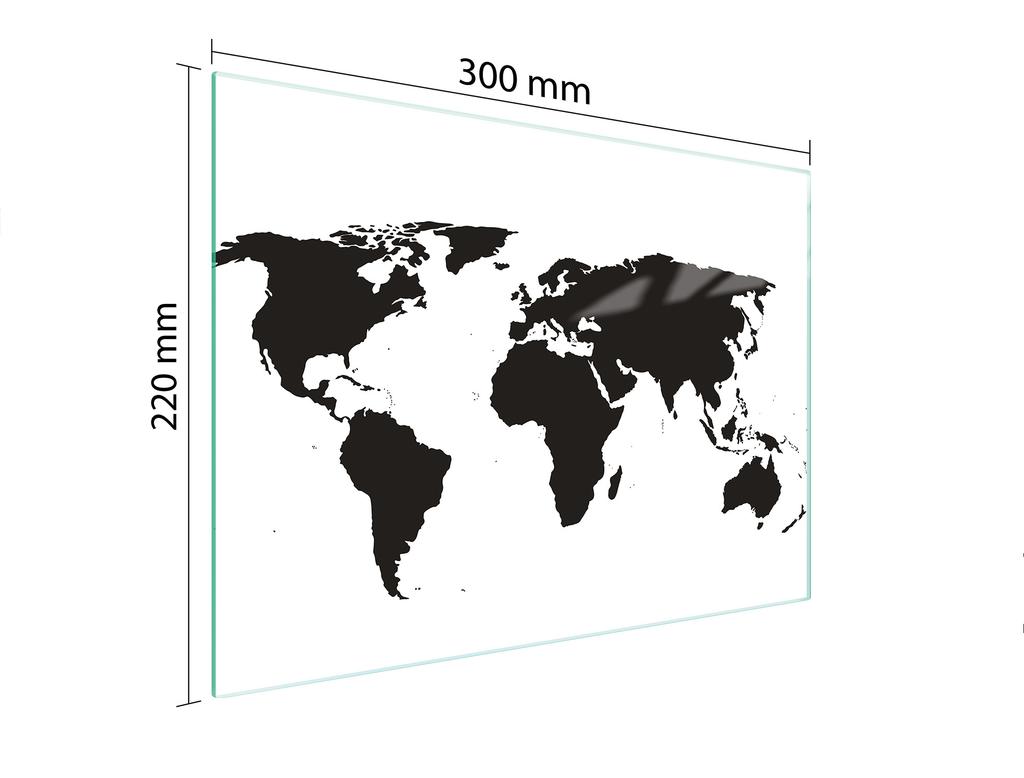 SZKLANA DESKA DO KROEJNIA 30x22 MAPA