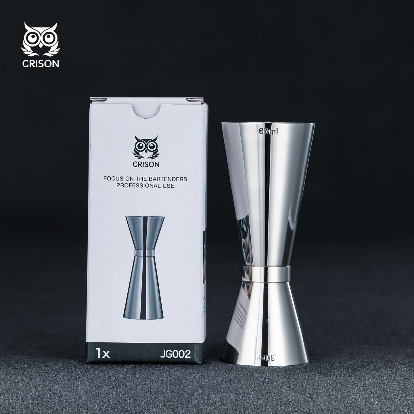 

CRISON Stainless Steel Jigger for Cocktail Bar Measures Essential Bar Tools Accessory 30-60ML