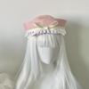 Ruffle JK Bow Beret Dome Navy Cap Retro Sailor Hat  Ladies