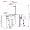 VidaXL Coiffeuse avec Miroir, Table de Maquillage avec Rangement, Coiffeuse de Cosmétique Chambre à Coucher, Moderne, Sonoma 3185341